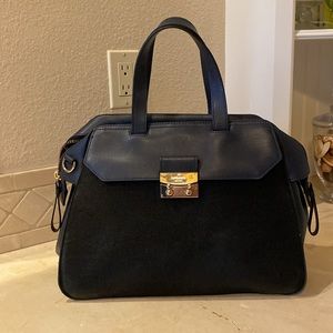 Kate Spade Alice Street Luxe Adriana Leather & Calf Hair Bag Satchel Crossbody